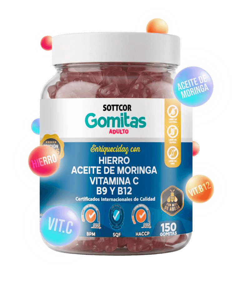 Envase de gomitas Sottcor Hierro para adultos