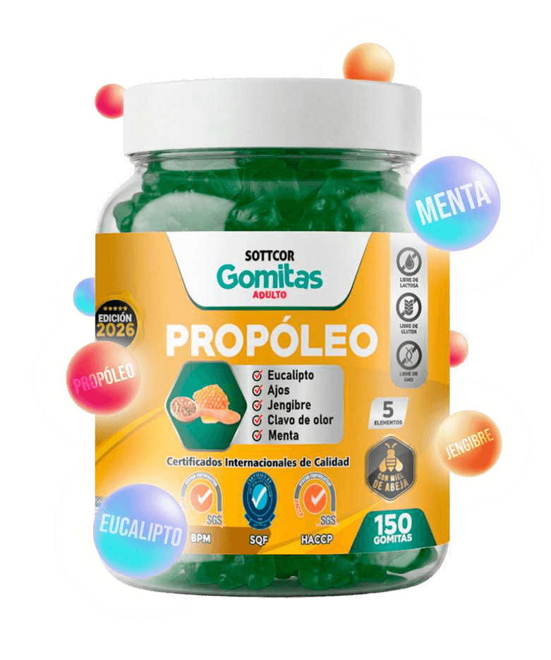 Envase de gomitas Sottcor Propóleo para adultos
