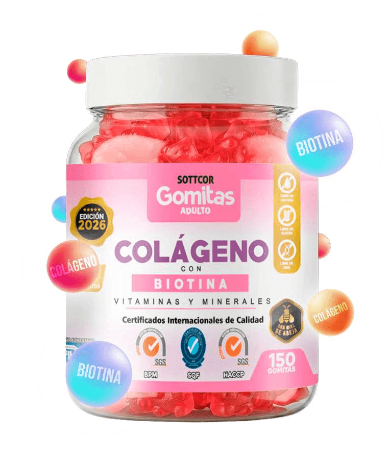 Envase de gomitas Sottcor Colágeno para adultos